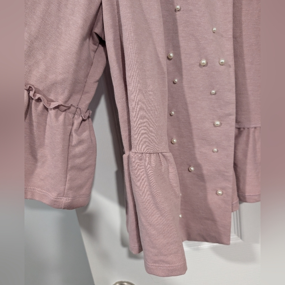 NWT Lane Bryant Mauve Pink Pearl Embellished Open Front Jacket in Size 18/20 - Picture 9 of 14